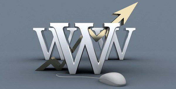 A graphic image displaying WWW with an upwards arrow and a computer mouse